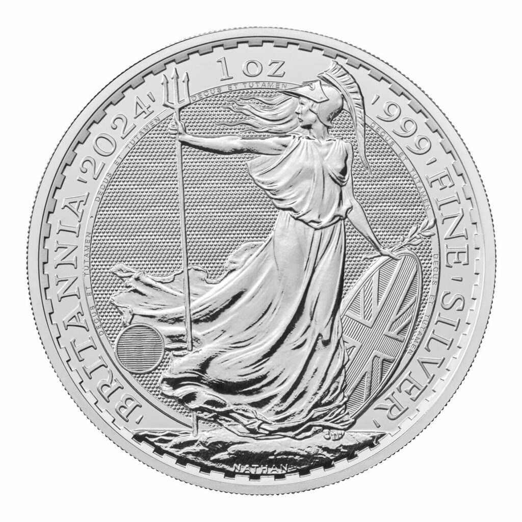 Srebrna Moneta Britannia 1 Uncja Oz Silver Bullion Coin (2024). SubProfit